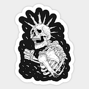 skull punk Sticker